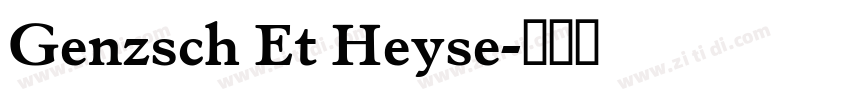Genzsch Et Heyse字体转换 Genzsch Et Heyse字体转换